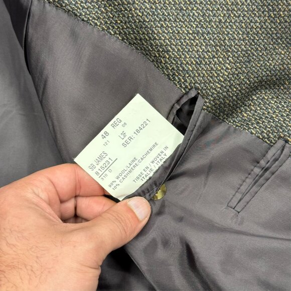 Samuelsohn Wool Cashmere Blazer Textured Brown Sport Coat Canada 48 R - Picture 8 of 8